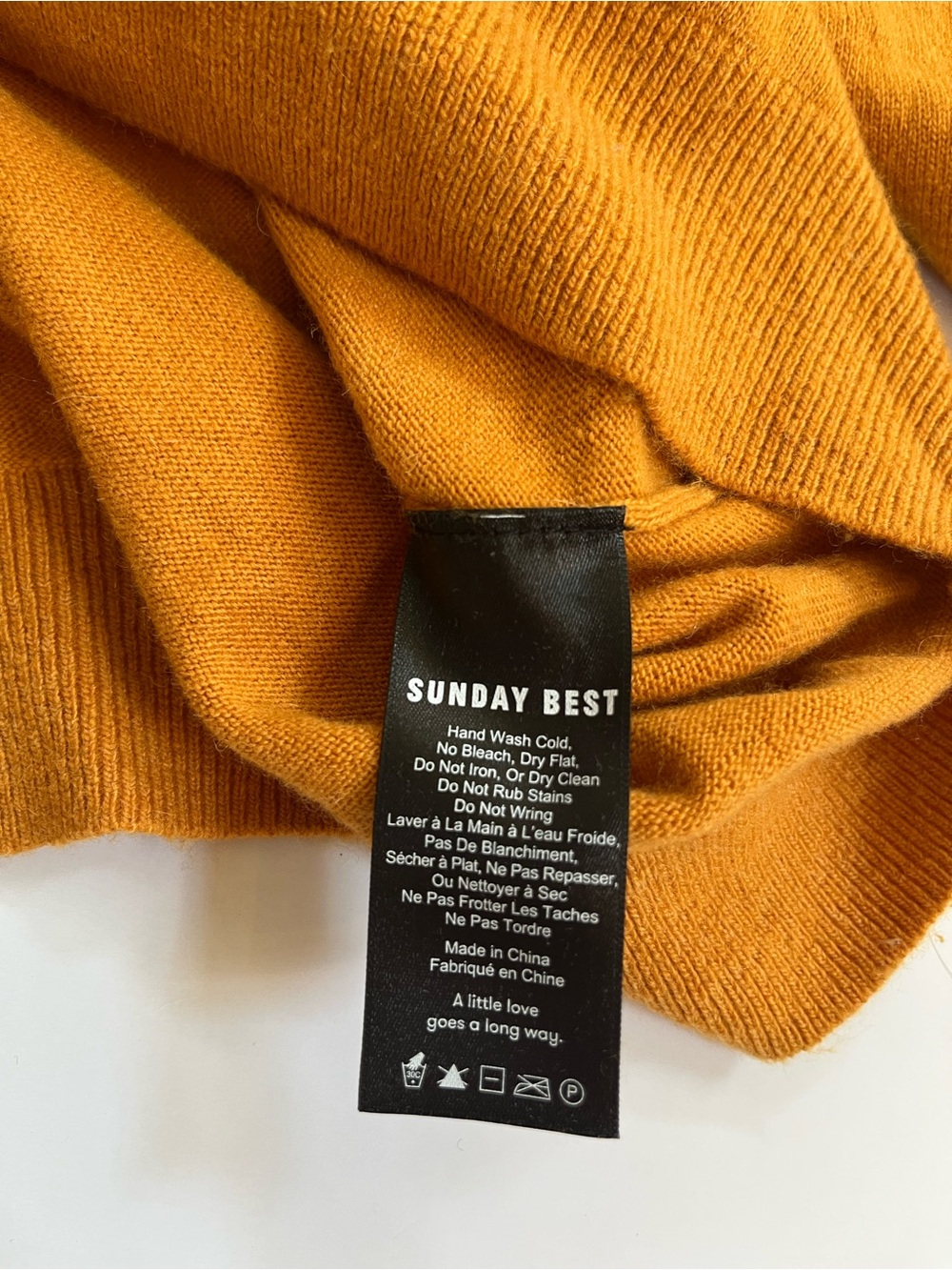 Sunday Best Aritzia Wool Alpaca Blend Crewneck Mustard Banana Patch Sweater - Picture 8 of 10